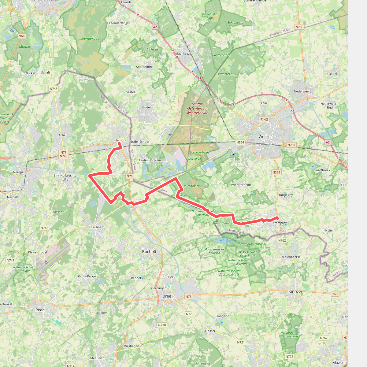 Hamont - Stramproy · Grenslandpad etappe 18