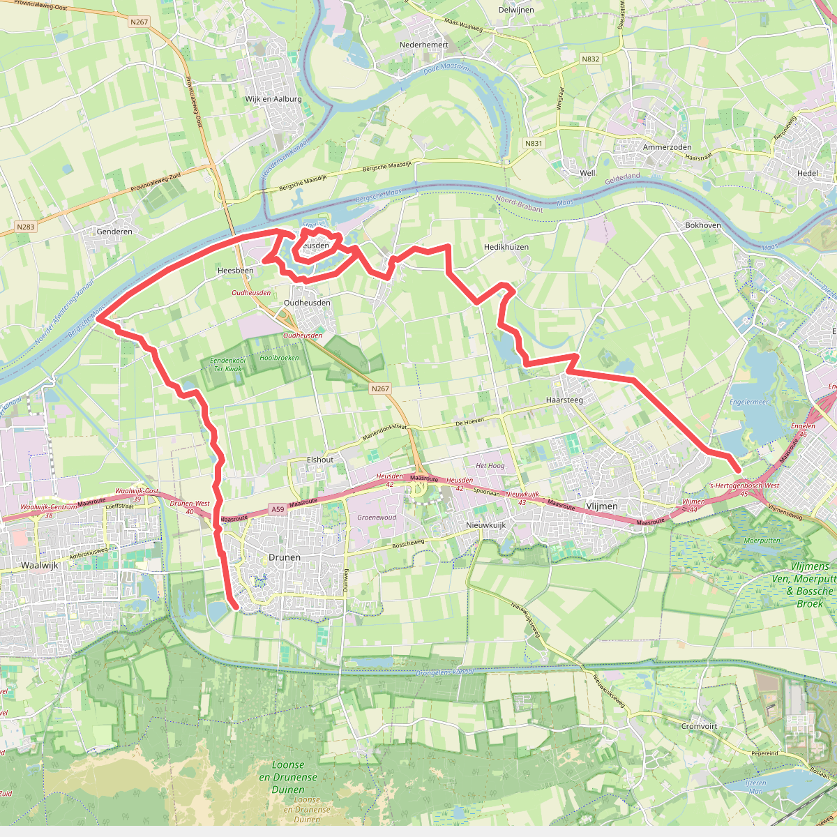 Drunen - Heusden - Vlijmen · Zuiderwaterliniepad etappe 9