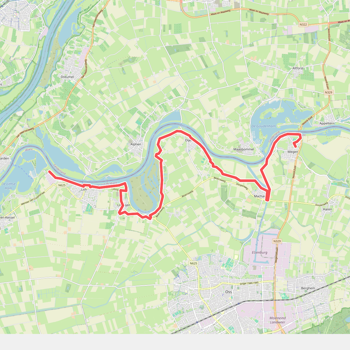Lith - Megen · Zuiderwaterliniepad etappe 11