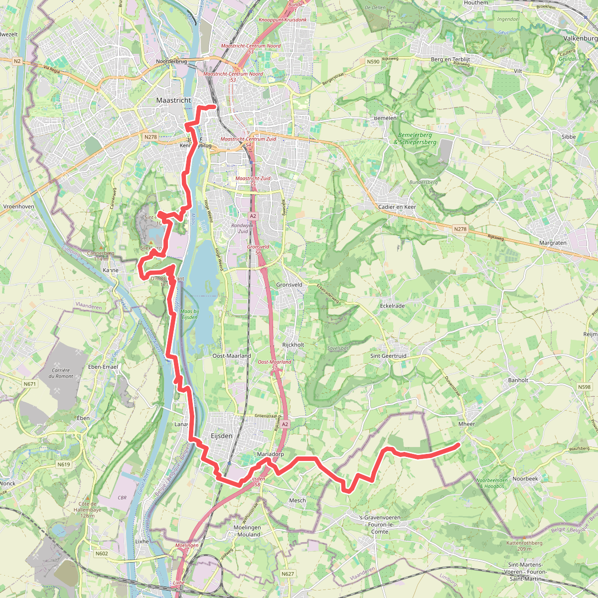 Mheer - Maastricht · Dutch Mountain Trail etappe 4