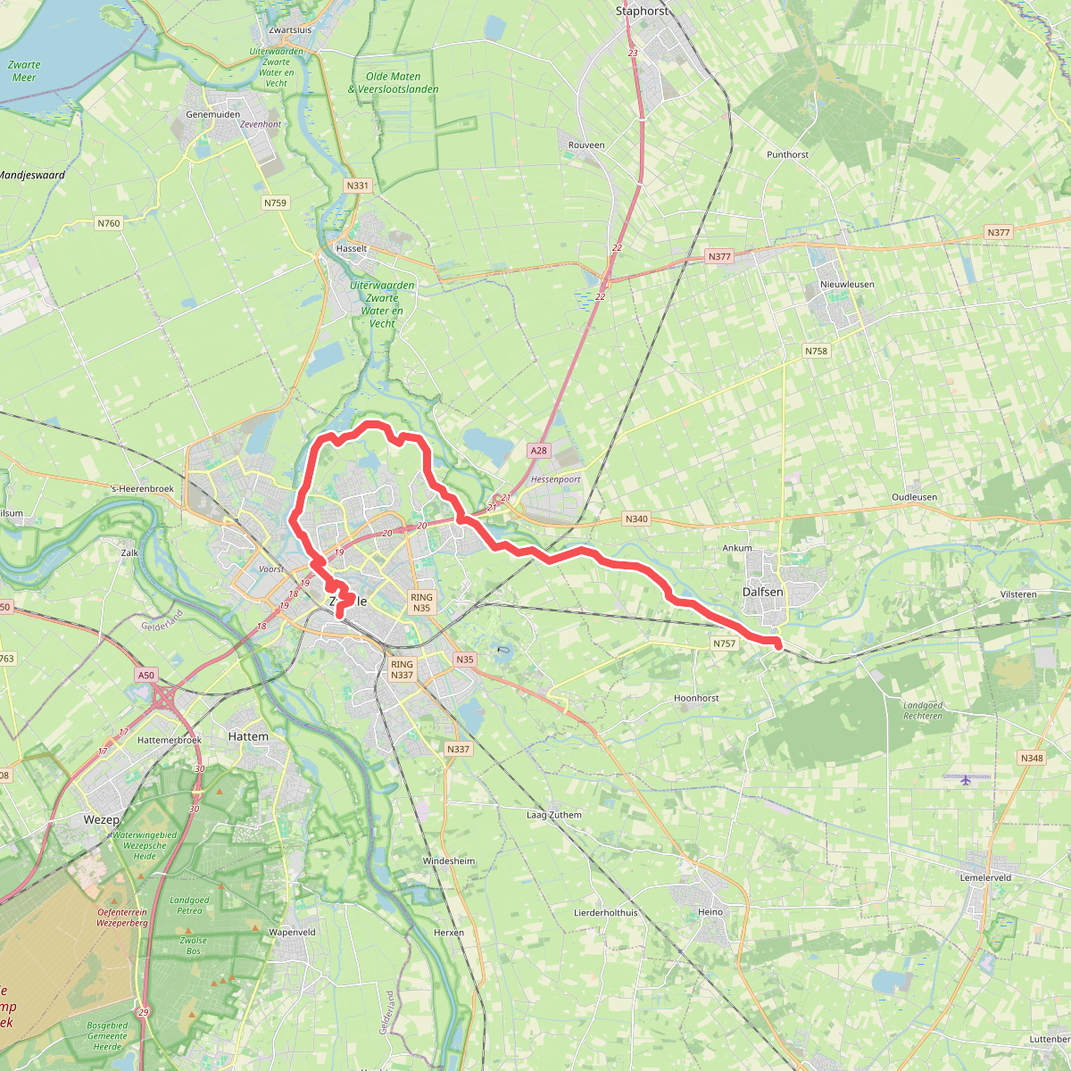 Zwolle - Dalfsen · Vechtdalpad etappe 1