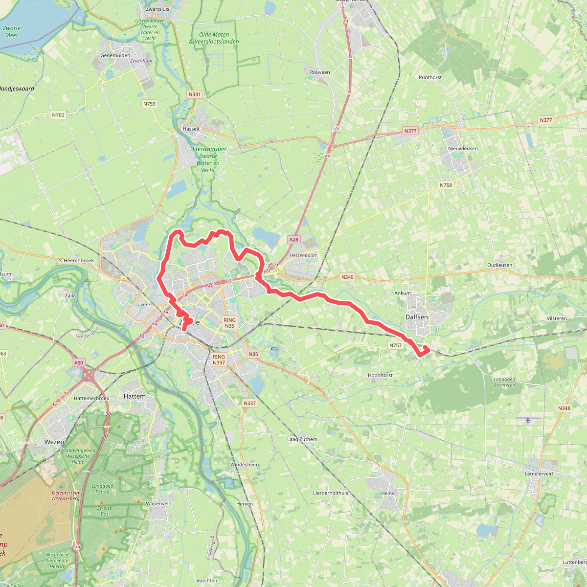 Zwolle - Dalfsen · Vechtdalpad etappe 1