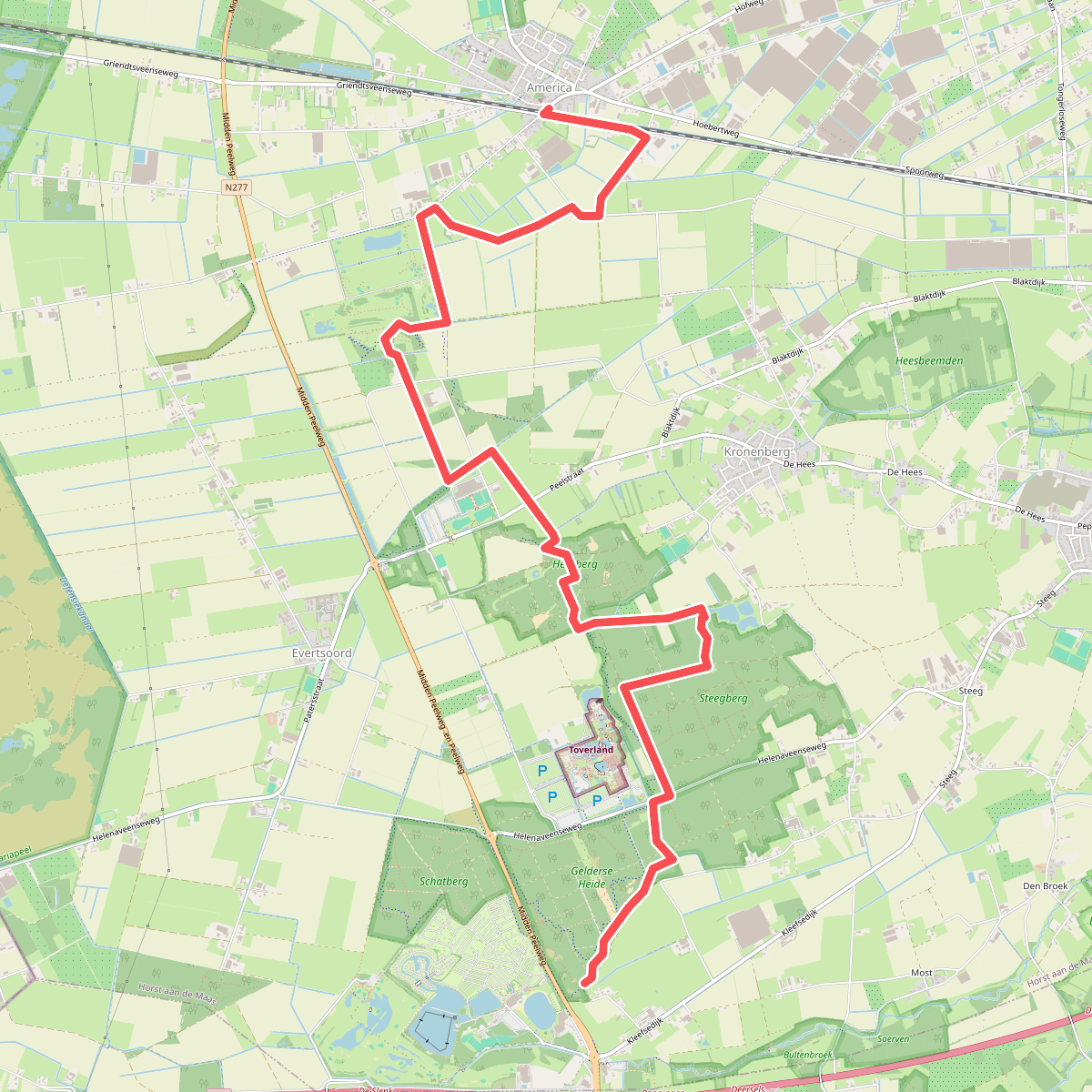 Doorsteek America - Sevenum (Peelbergen) · Petranpad etappe 11