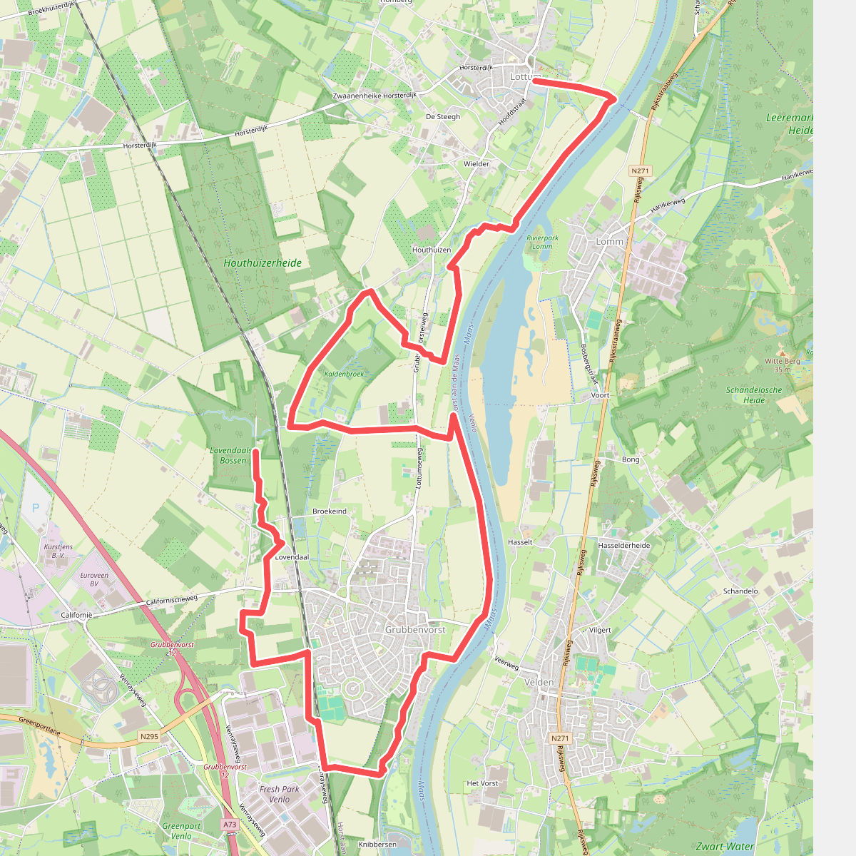Grubbenvorst - Lottum · Petranpad etappe 9