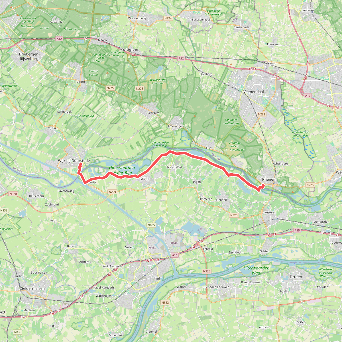 Rhenen - Wijk bij Duurstede · Gelukkigerwijspad etappe 3