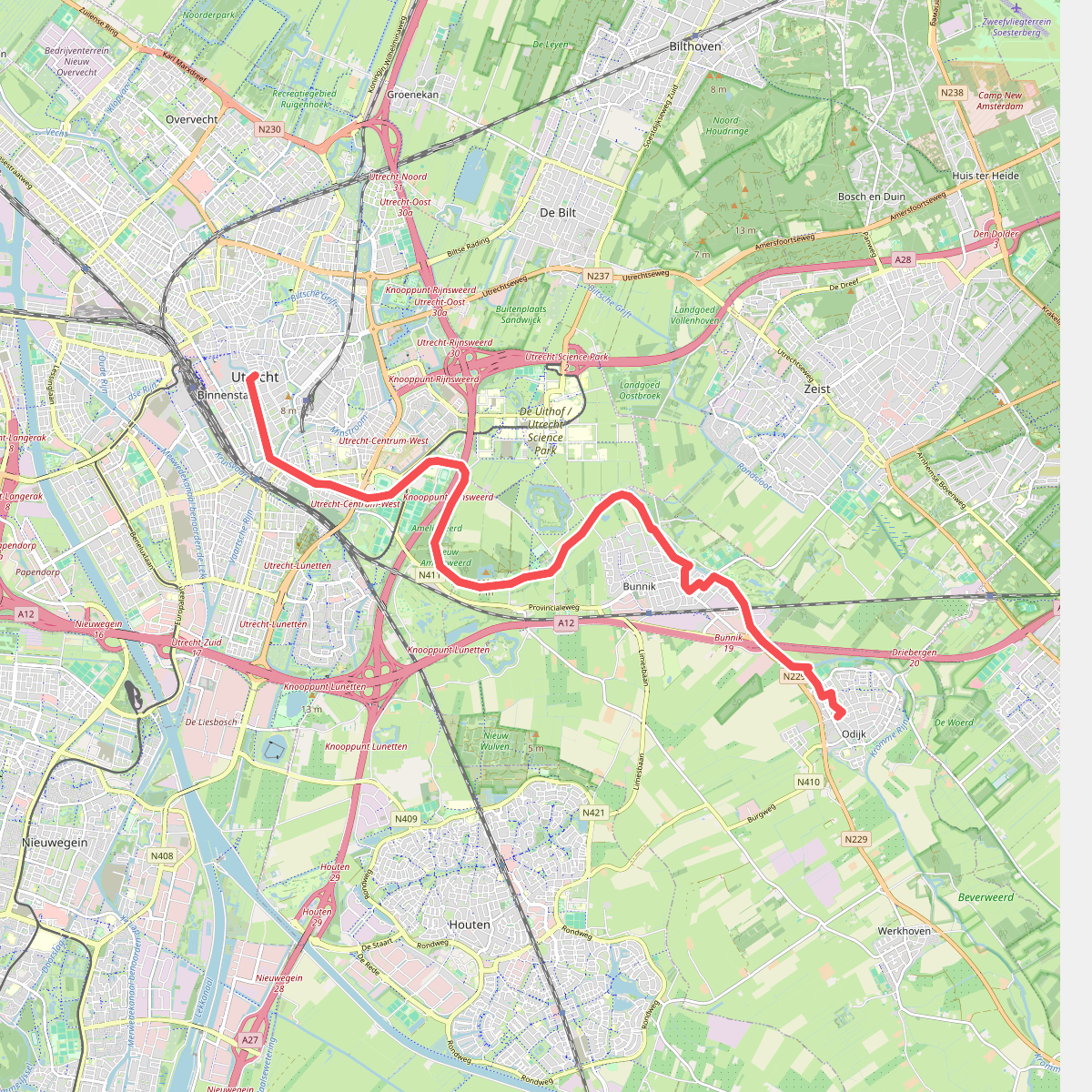 Odijk - Utrecht · Gelukkigerwijspad etappe 5