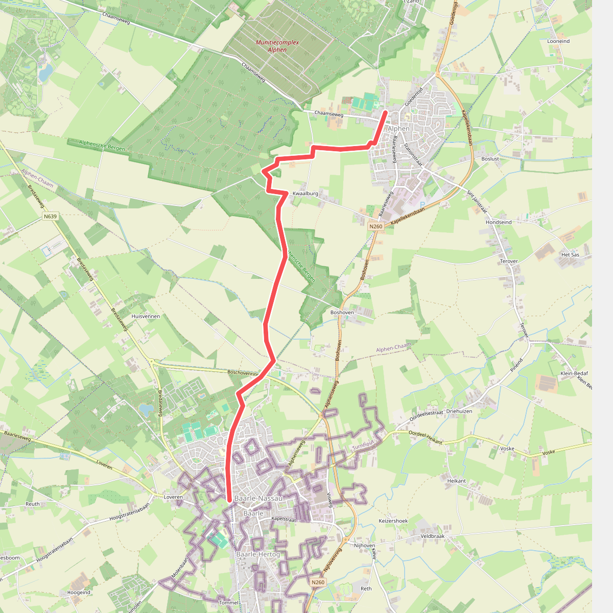 Alphen - Baarle-Nassau · Grenslandpad etappe 21