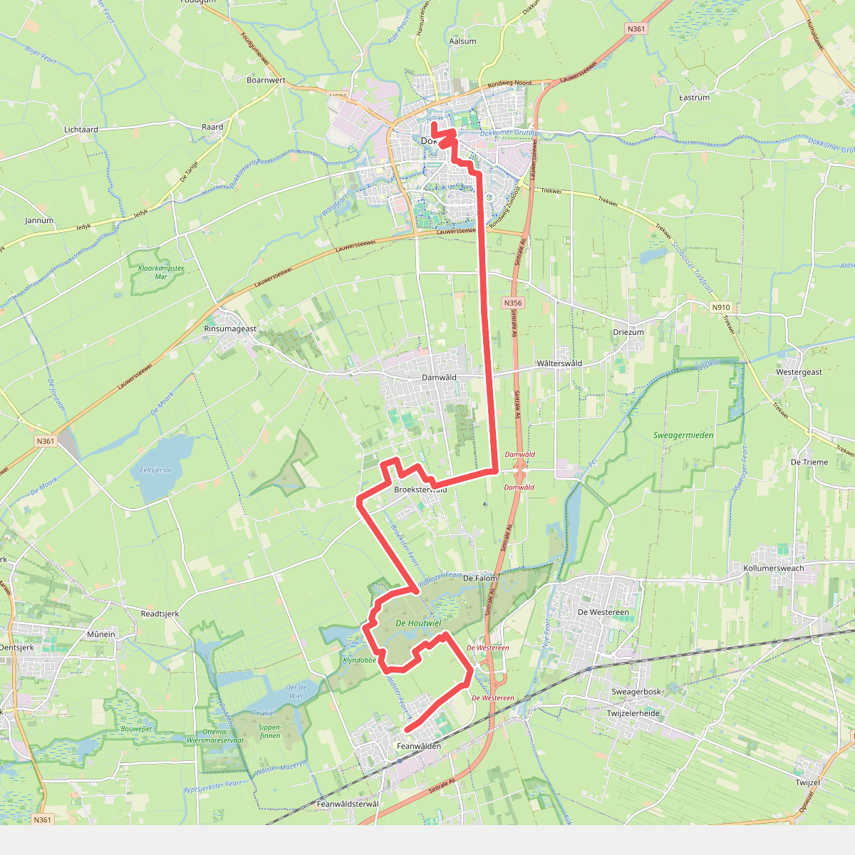 Dokkum - Feanwalden · Bonifatius Kloosterpad etappe 1