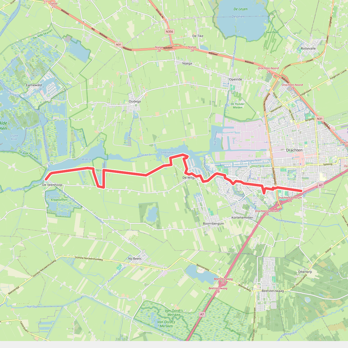 De Veenhoop - Drachten · Bonifatius Kloosterpad etappe 4