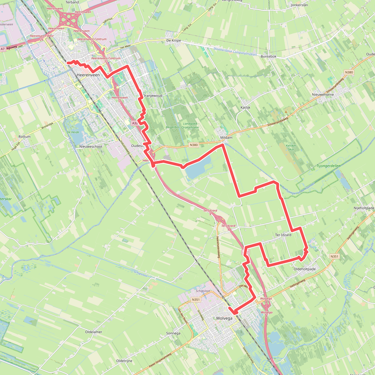 Heerenveen - Wolvega · Bonifatius Kloosterpad etappe 12