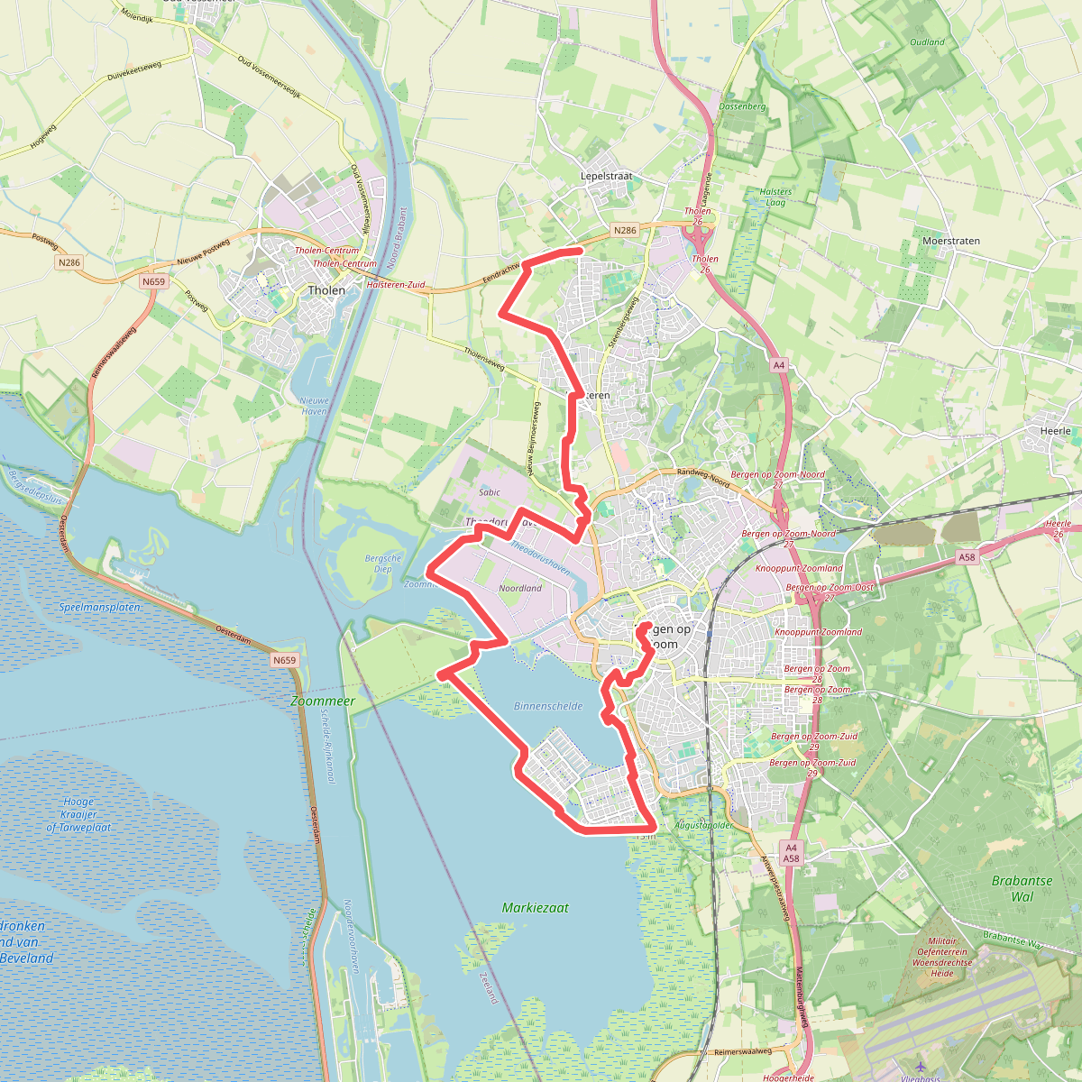 Bergen op Zoom - Halsteren · Brabantse Wal etappe 1