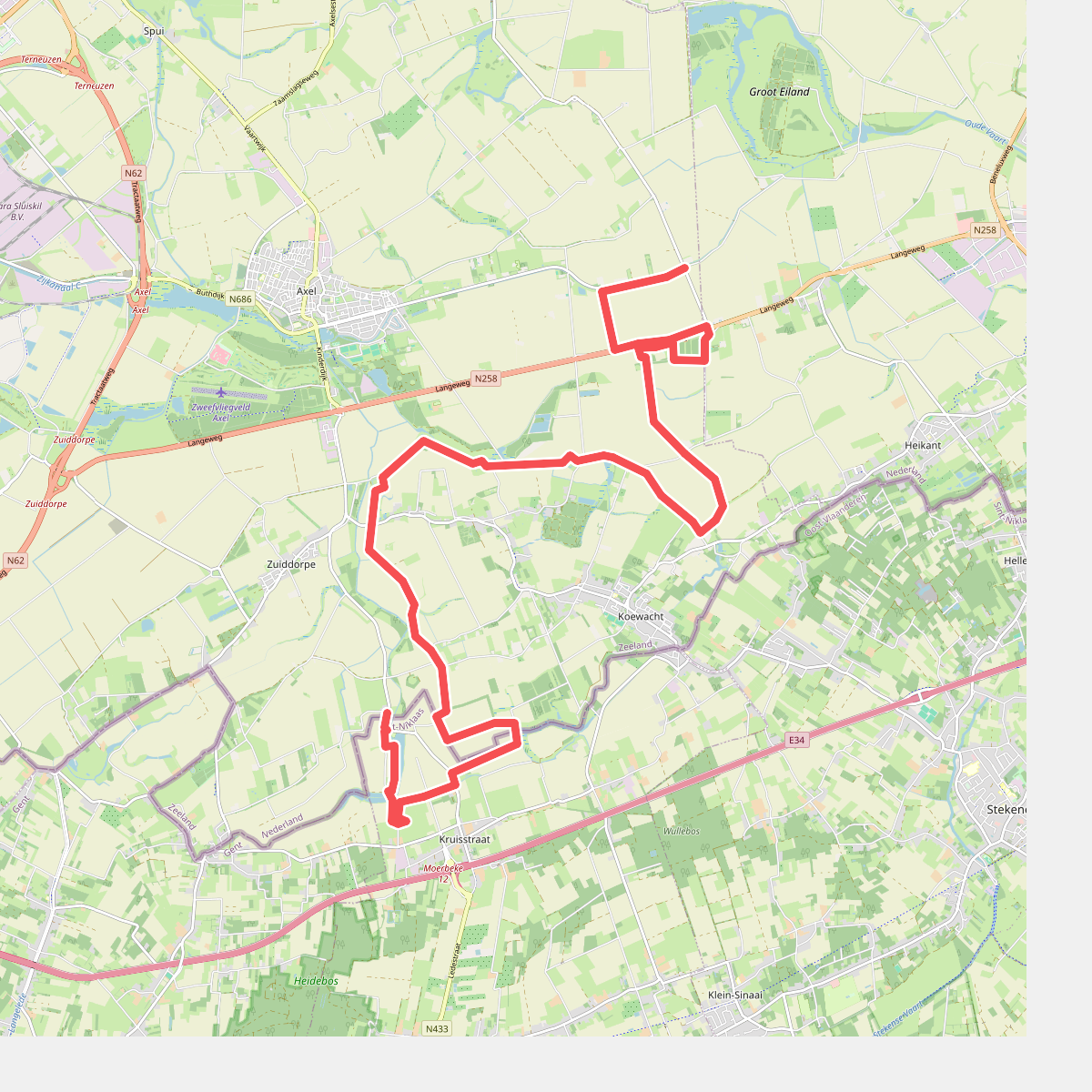 Variant 3 Zeeuws-Vlaanderen · Grenslandpad etappe 24