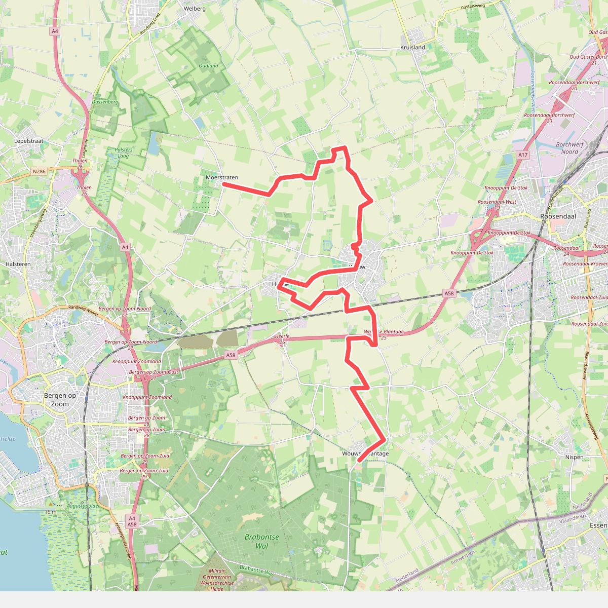 Moerstraten - Wouwse Plantage · Brabantse Wal etappe 3