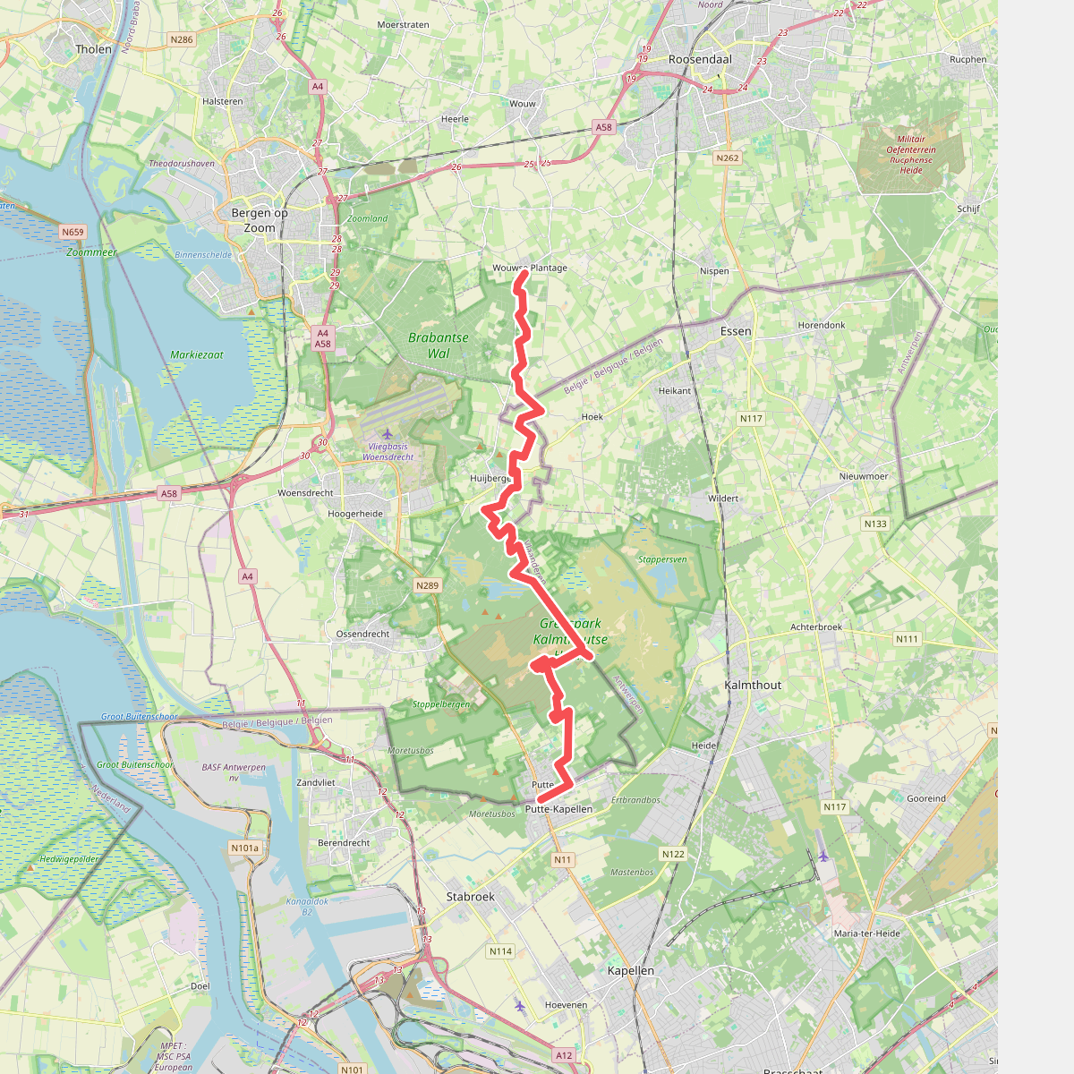 Wouwse Plantage - Putte · Brabantse Wal etappe 4