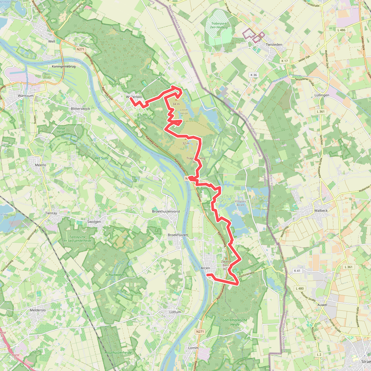 Arcen - Wellerlooi · Maas-Niederrheinpad etappe 2