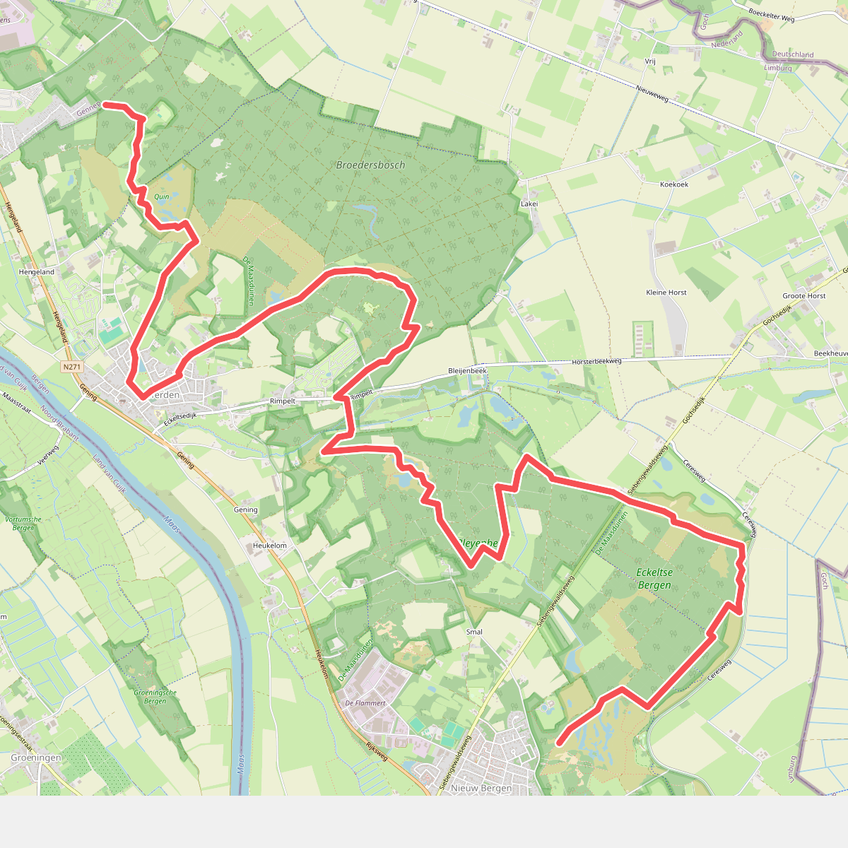 Nieuw-Bergen - Diekendaal · Maas-Niederrheinpad etappe 4
