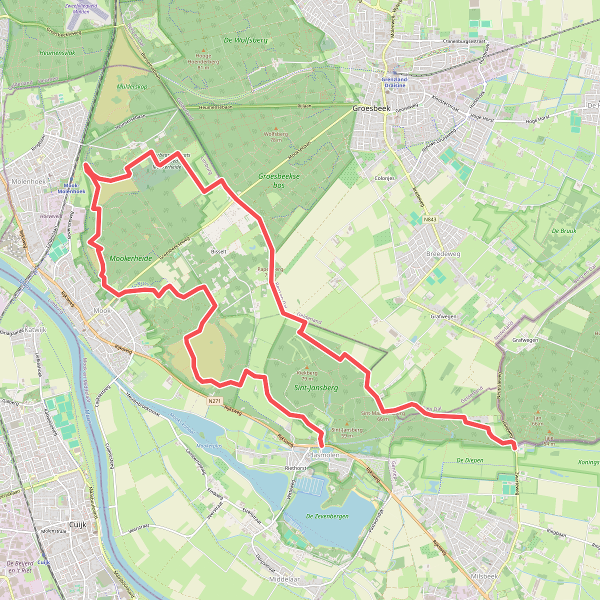 Plasmolen - Milsbeek · Maas-Niederrheinpad etappe 6