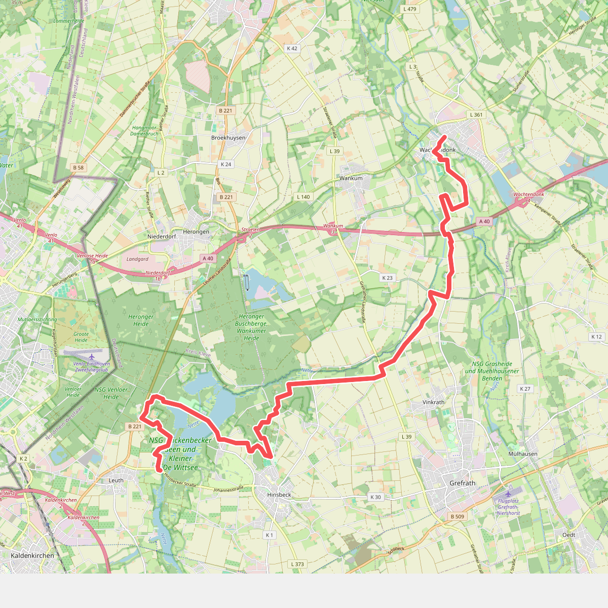 Wachtendonk - Leuth · Maas-Niederrheinpad etappe 11