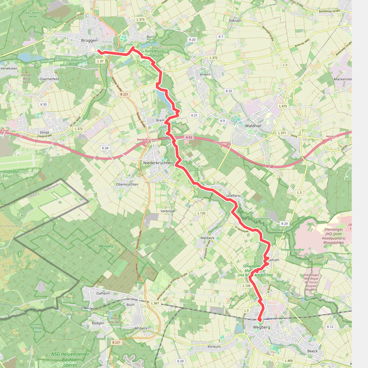 Brüggen - Wegberg · Maas-Niederrheinpad etappe 13