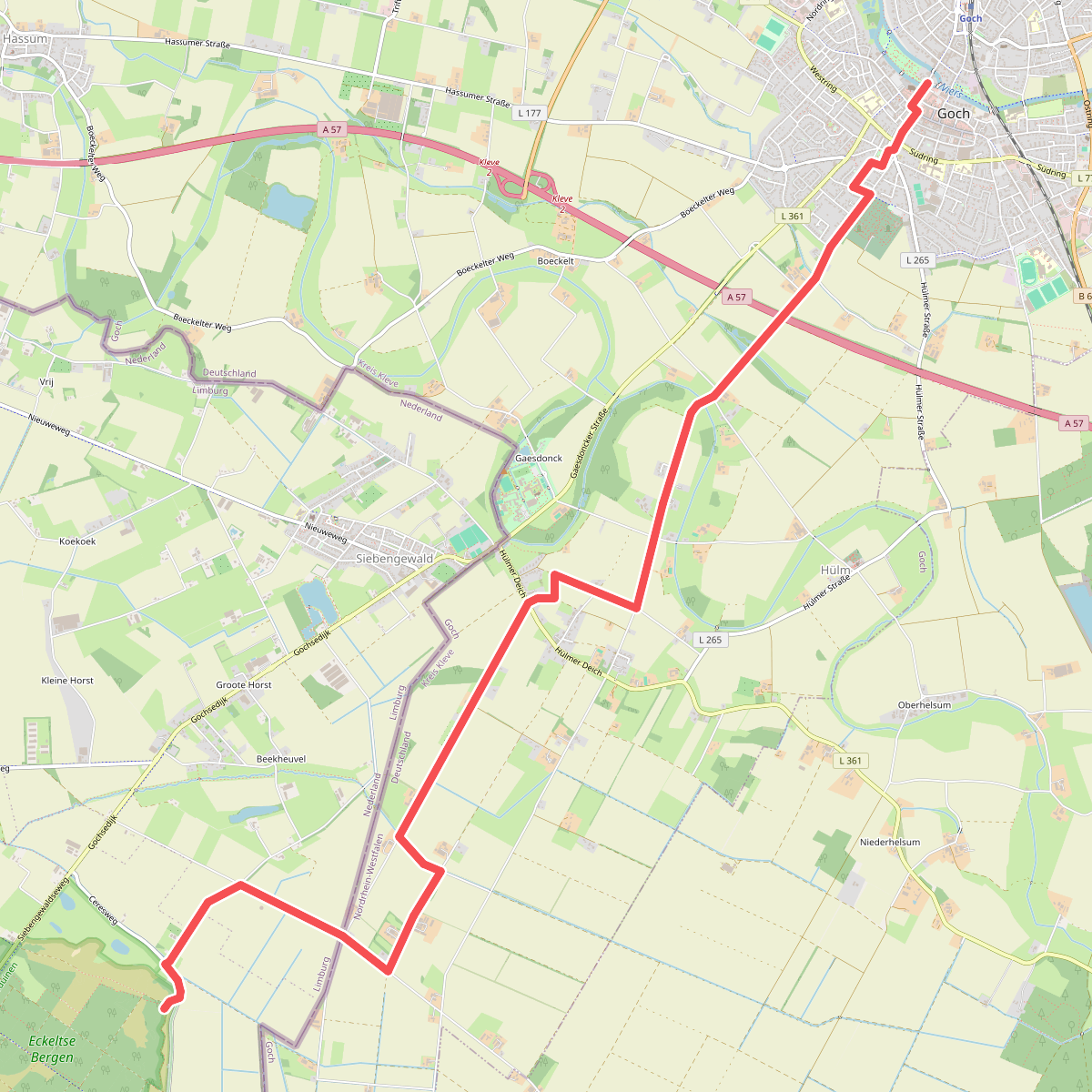 Eckeltse Bergen - Goch · Maas-Niederrheinpad etappe 20