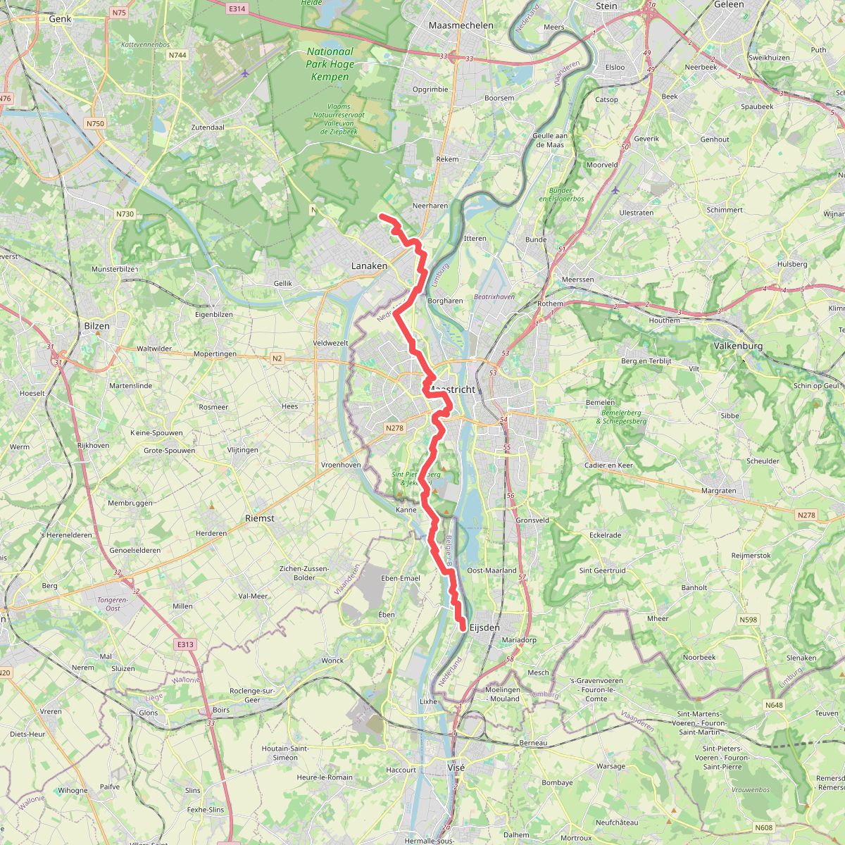 Eijsden - Pietersheim · Rondje Limburg etappe 1