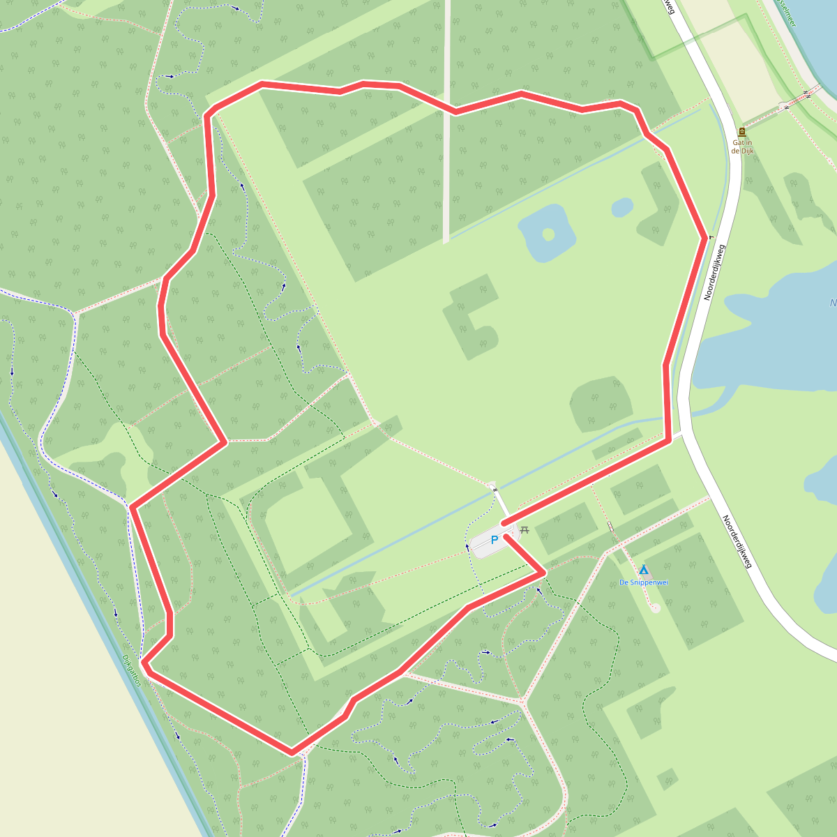 Wandelroute Dijkgatsbos