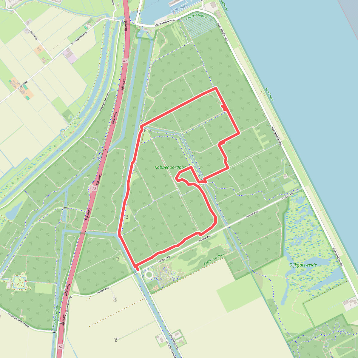 Wandelroute Robbenoordbos
