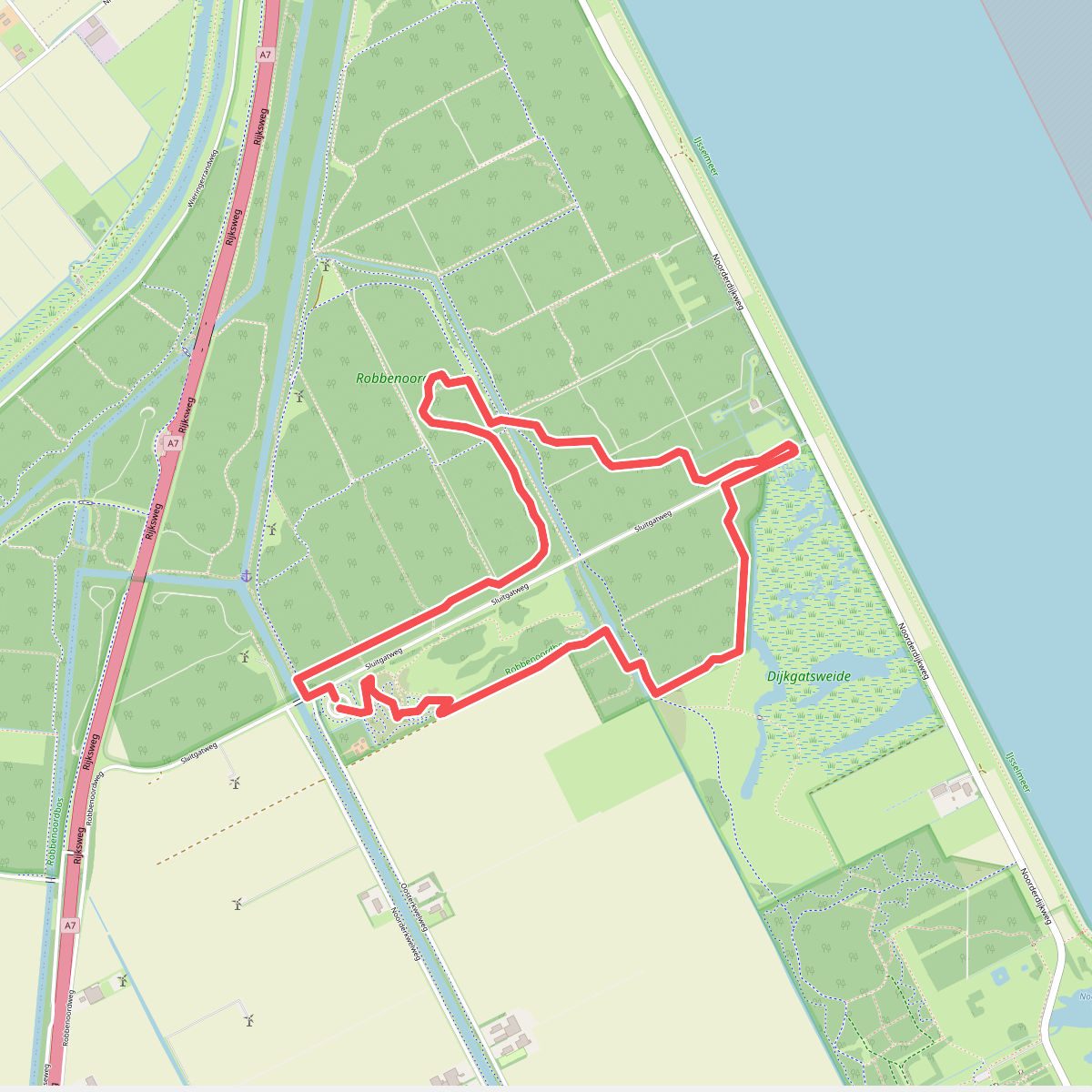 Wandelroute Dijkgatsweide