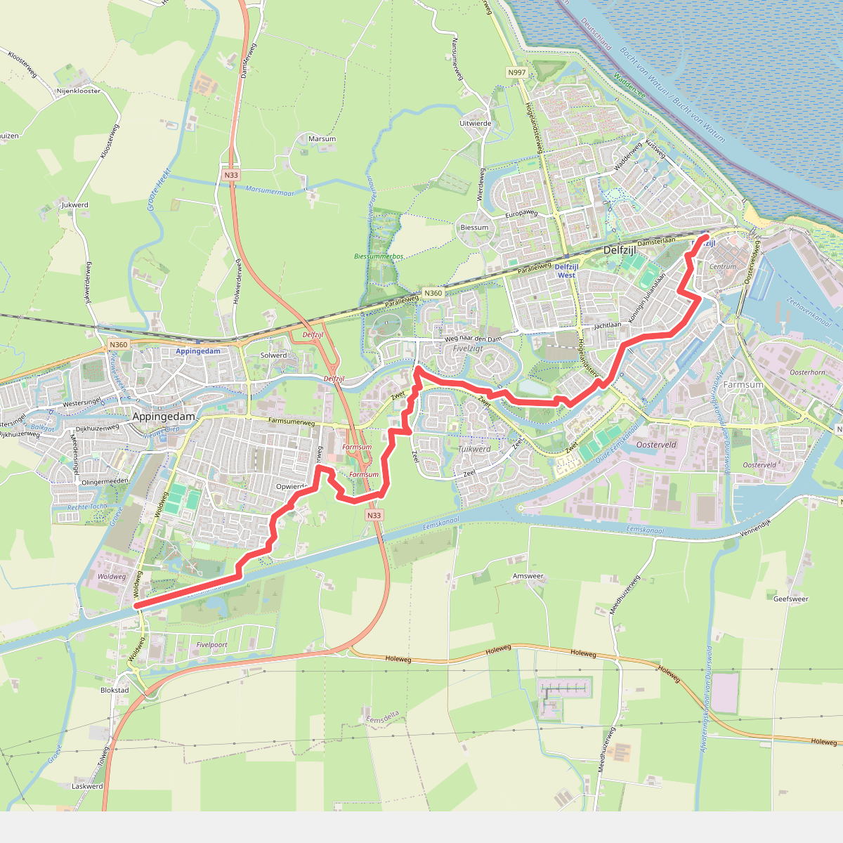 Delfzijl - Appingedam · Roots Natuurpad etappe 1