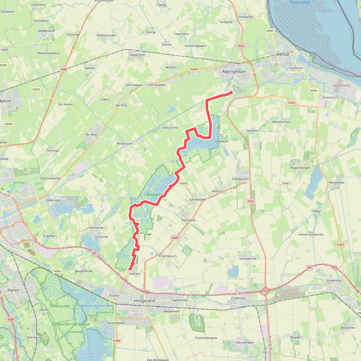 Appingedam - Kolham · Roots Natuurpad etappe 2
