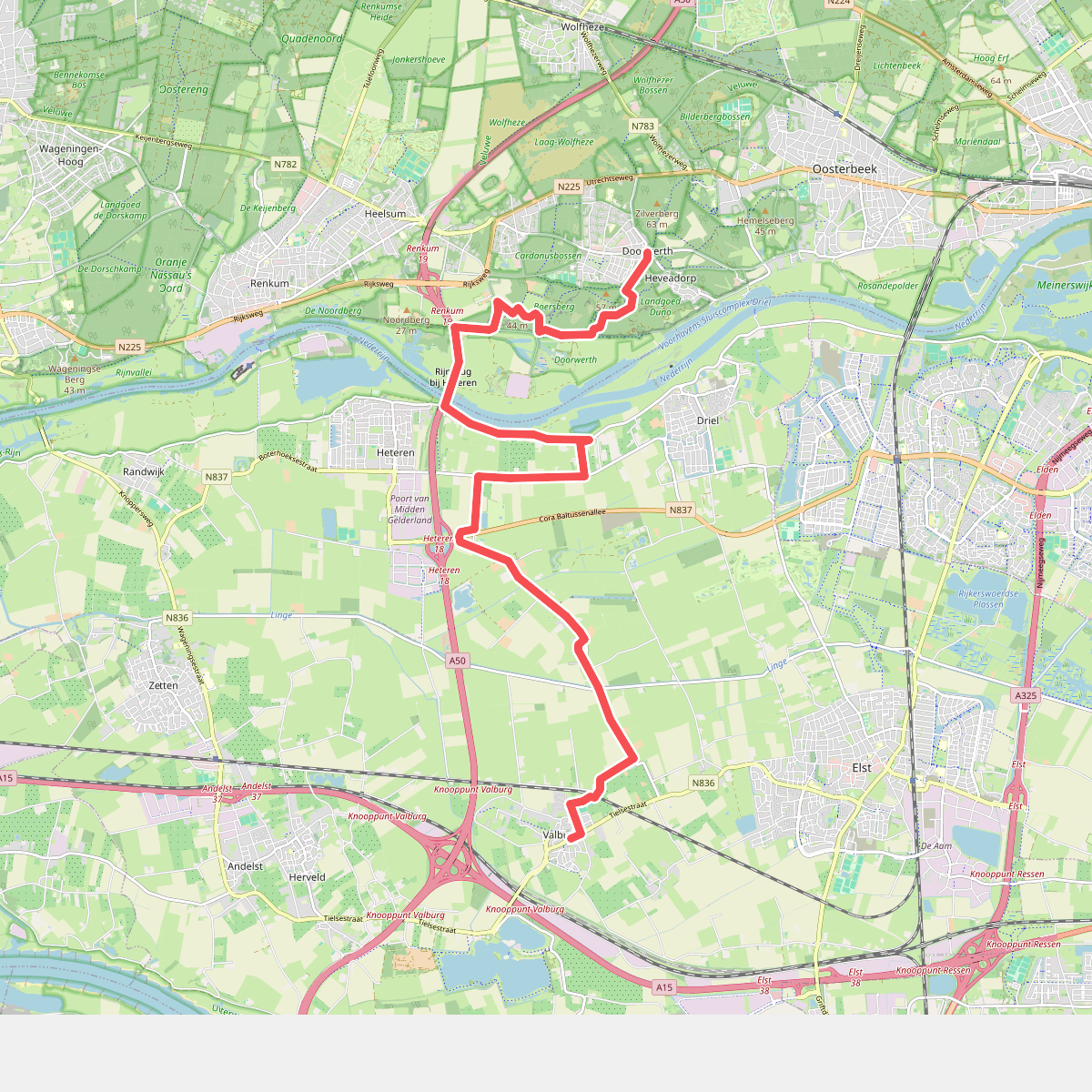 Doorwerth - Valburg · Roots Natuurpad etappe 22