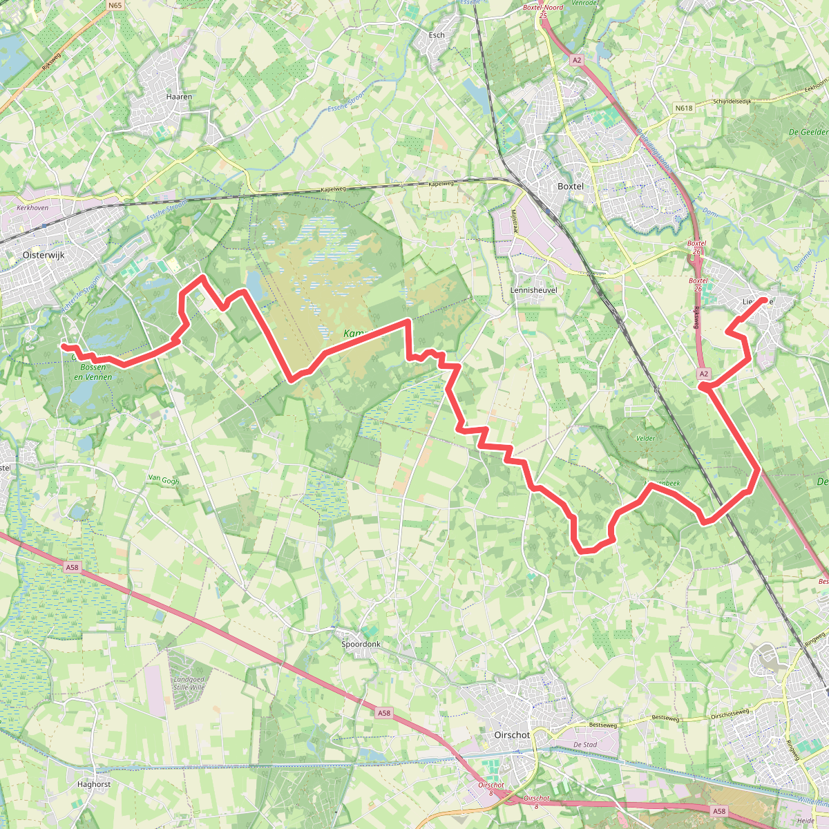Liempde - Oisterwijk · Roots Natuurpad etappe 30