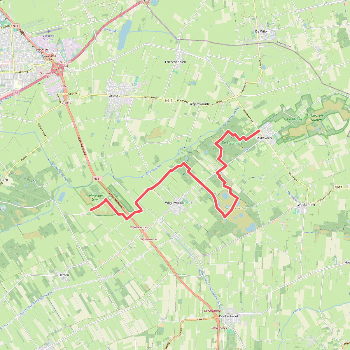 Bakkeveen - Wijnjeterper Skar · Koningspad XL etappe 2