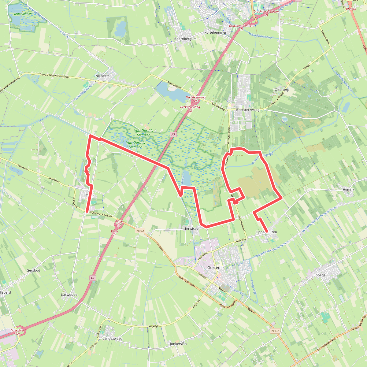 Lippenhuizen - Tijnje · Koningspad XL etappe 4