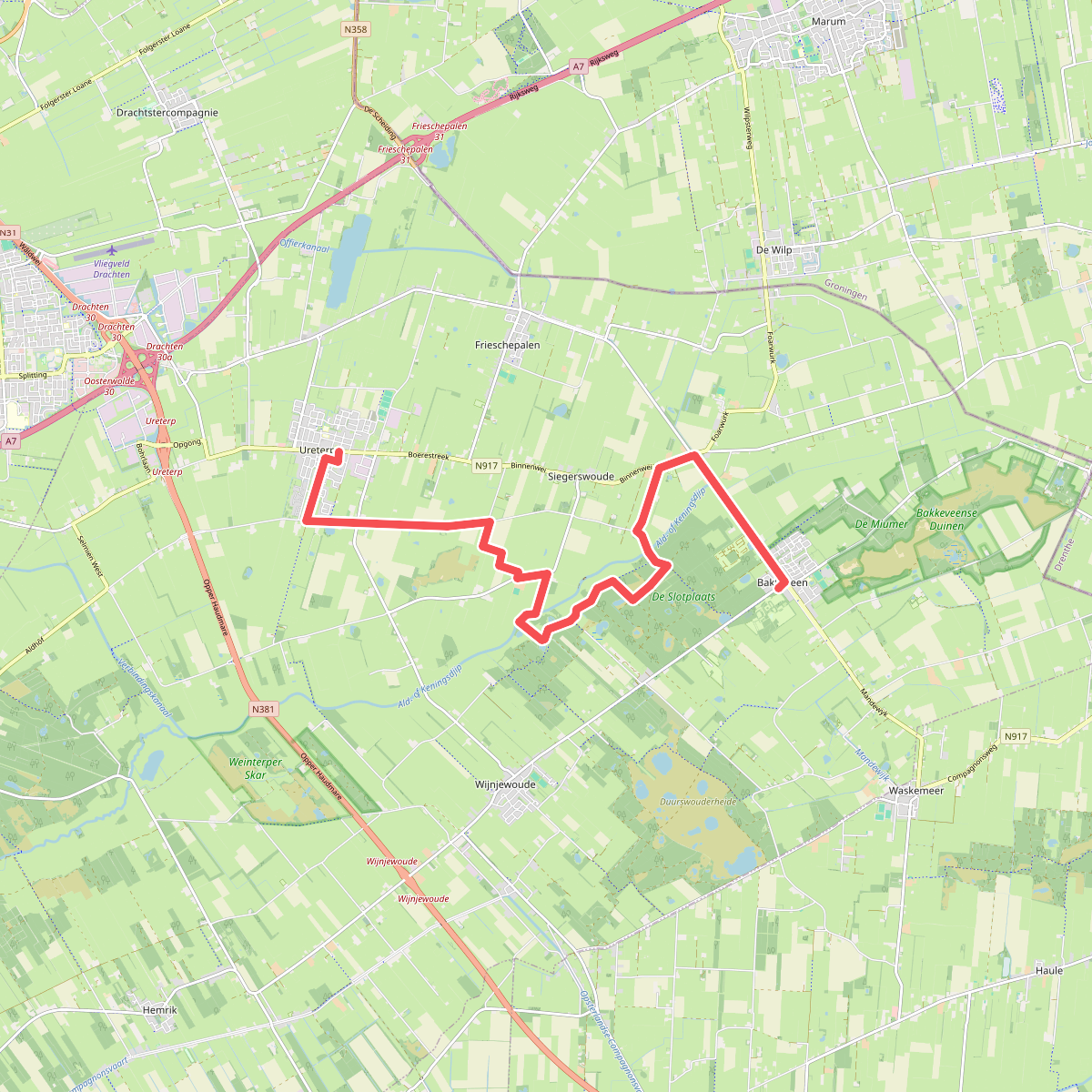 Ureterp - Bakkeveen · Koningspad XL etappe 11
