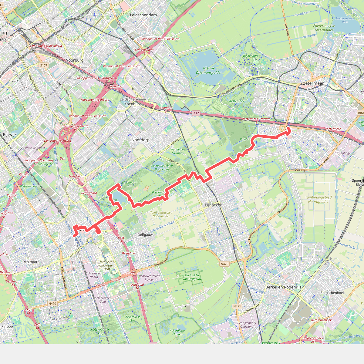 Delft - Zoetermeer · Groene Hartpad etappe 7