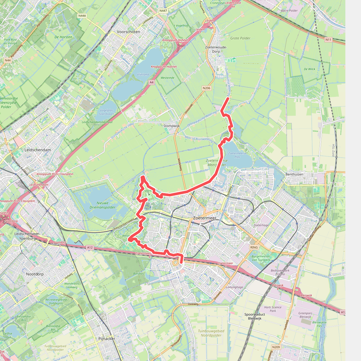 Zoetermeer - Zoeterwoude · Groene Hartpad etappe 8