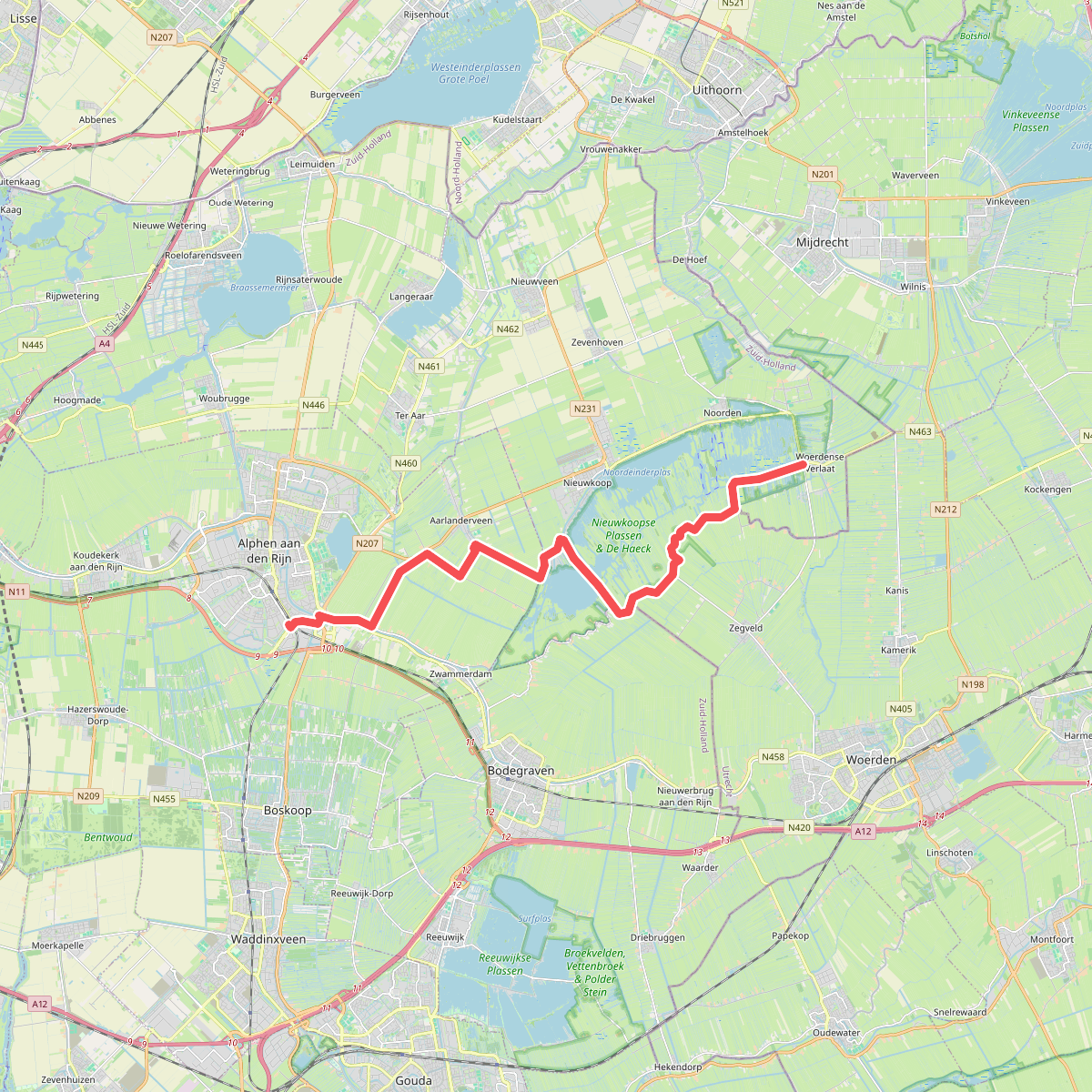 Alphen a/d Rijn - Woerdense Verlaat · Groene Hartpad etappe 10