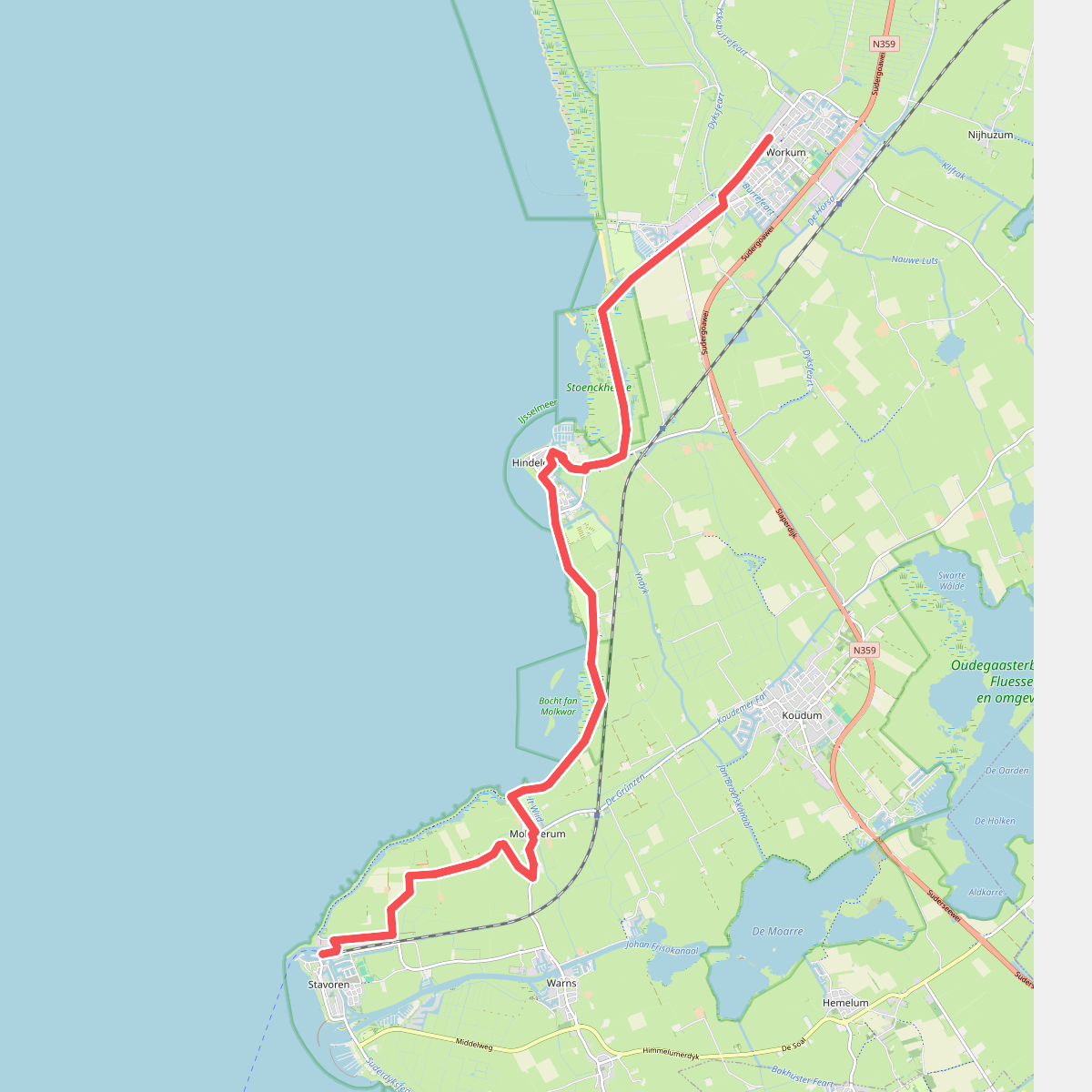 Stavoren - Workum · Groot Frieslandpad etappe 8