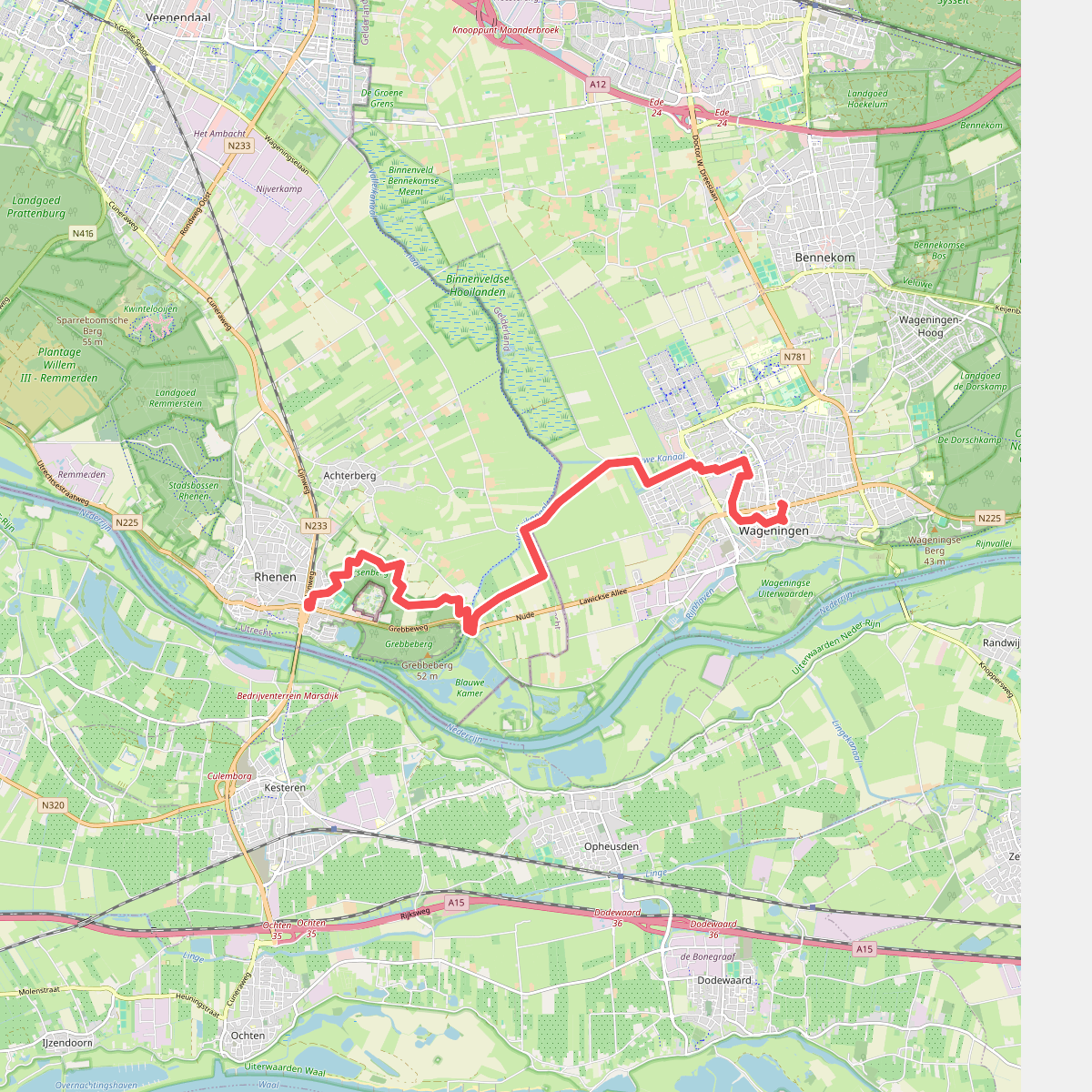 Rhenen - Wageningen · Pad van de Vrijheid etappe 13