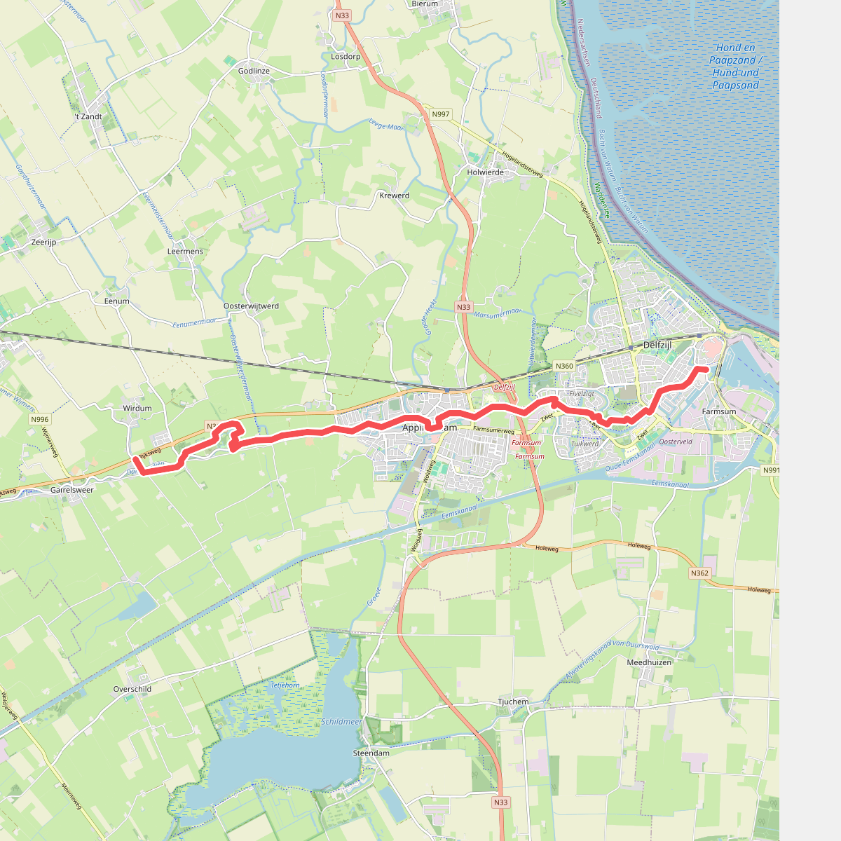 Wirdum - Delfzijl · Damsterdieppad etappe 3