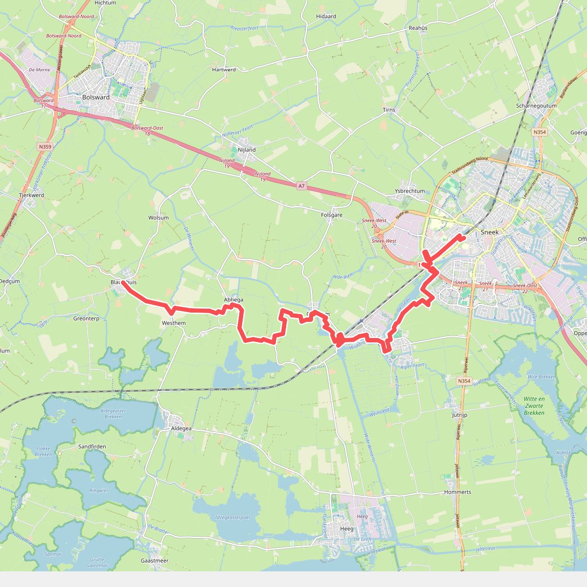 Blauwhuis - Sneek · Groot Frieslandpad etappe 10