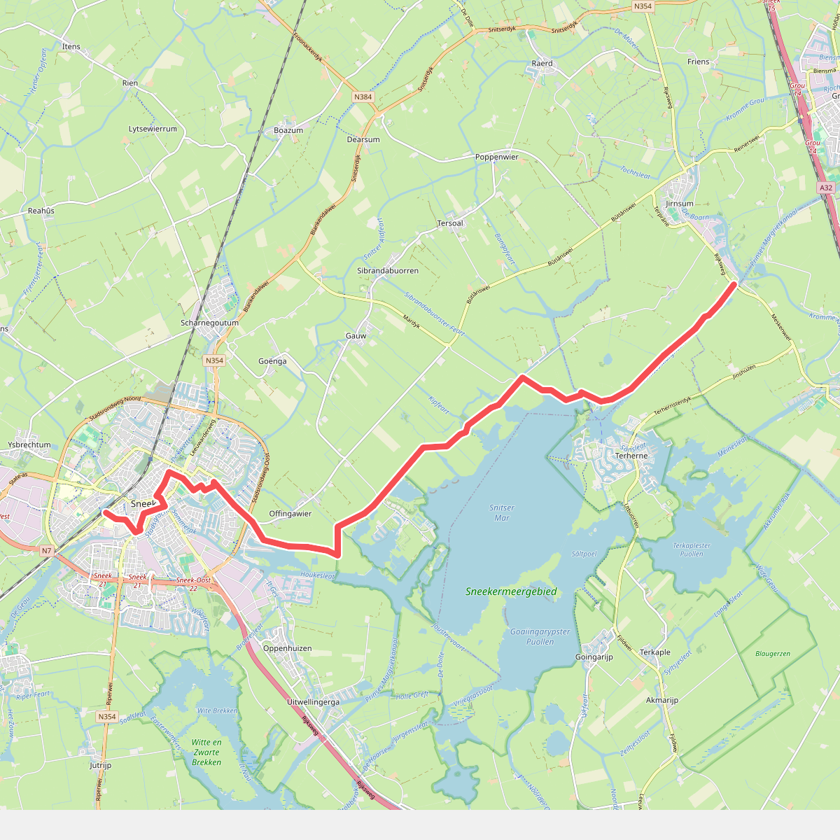 Sneek - Oude Schouw · Groot Frieslandpad etappe 11