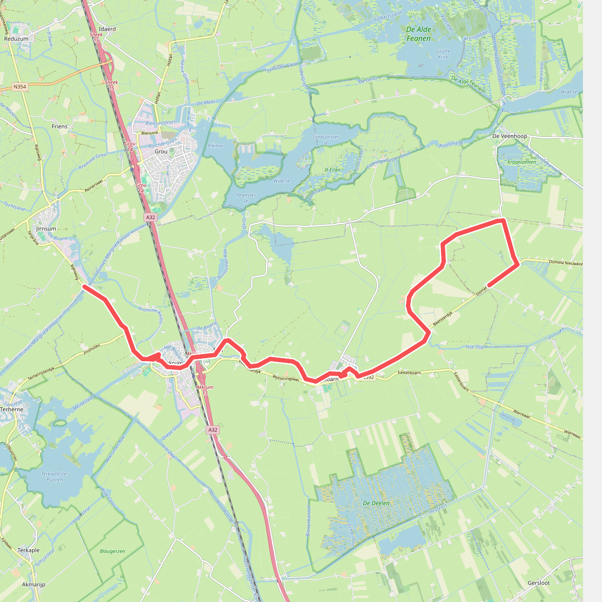 Oude Schouw - Opsterland · Groot Frieslandpad etappe 12
