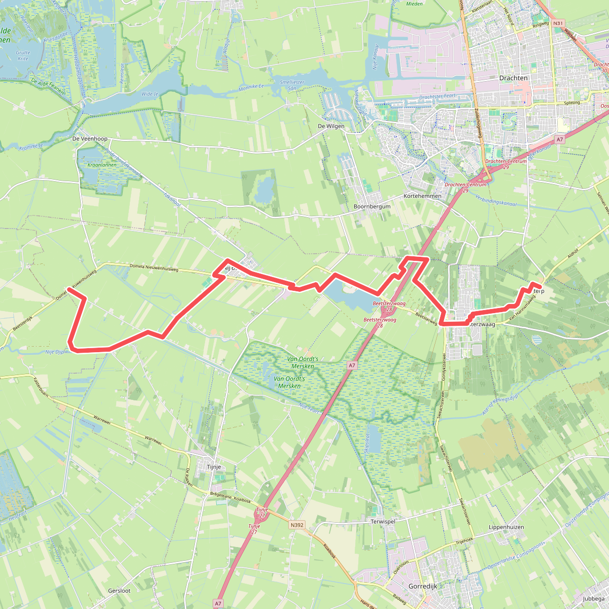 Opsterland - Beetsterzwaag · Groot Frieslandpad etappe 13